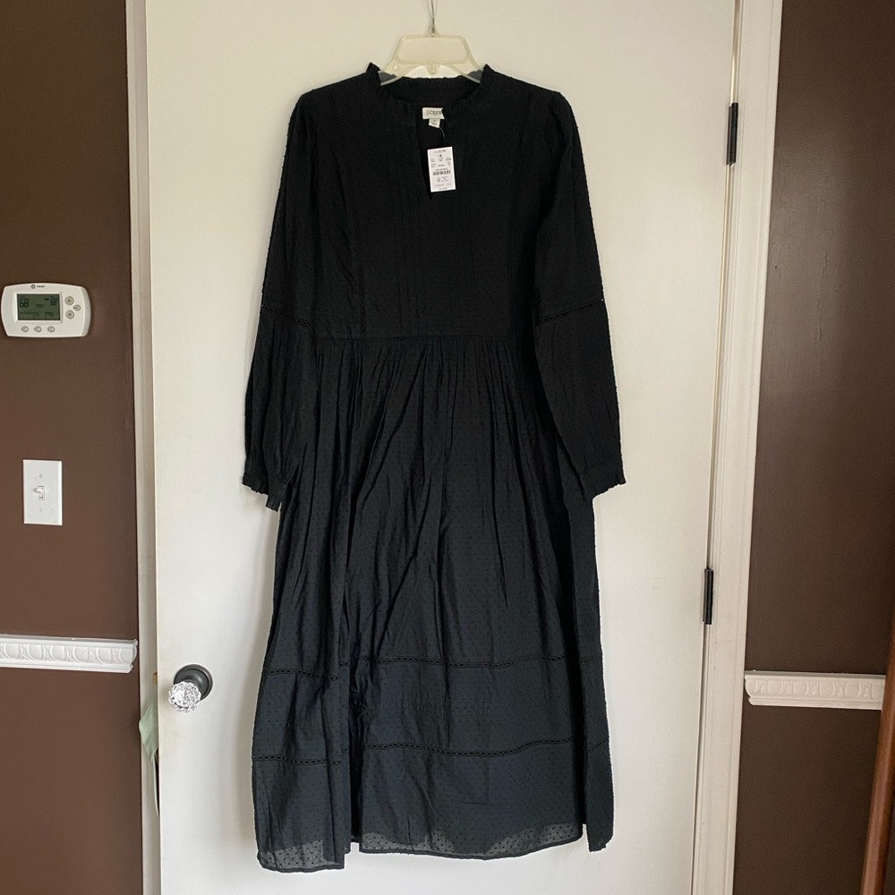 Black jcrew midi dress